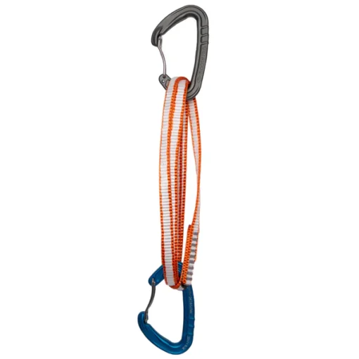 Cinta express alpina Trango Phase con mosquetones Phase y cinta Dyneema de 60 cm en configuración extendida