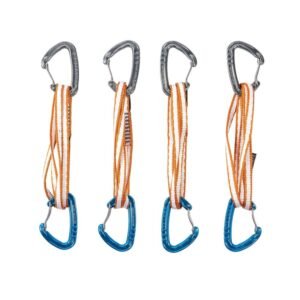Pack de 4 cintas express Trango Phase Alpine Draw 60cm con mosquetones Wire Gate para escalada alpina