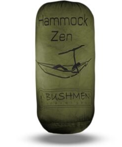 Hamaca colgante Bushmen Zen en bolsa de transporte ultracompacta color verde oliva