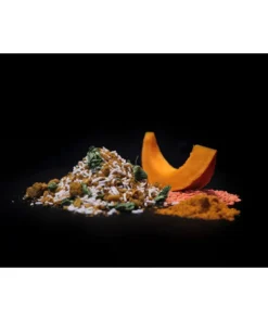Ingredientes del Daal vegano con arroz Trail Organic Food: lentejas, arroz, espinacas y calabaza ecológicos