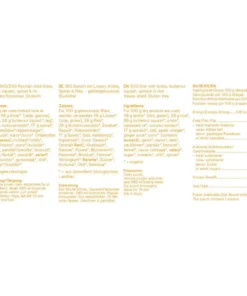 Información nutricional y lista de ingredientes del Daal Vegano con Arroz Trail Organic Food