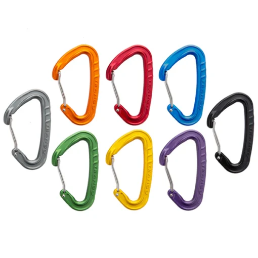 Pack de 8 mosquetones Trango Phase Mega Rack en colores variados, ligeros y resistentes para escalada