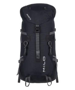 Mochila de alpinismo y trekking Milo Mgarr 35L color negro con anclajes para piolets y bastones