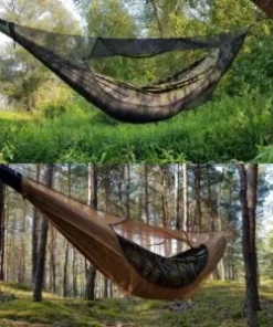 Accesorios colgados en la Mosquitera Para Hamaca Jungle Bushmen