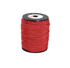 Cordino 5.5mm Cousin Aramid en color rojo, fabricado con fibra aramida de alta resistencia, ideal para alpinismo, escalada deportiva y rescate técnico en montaña