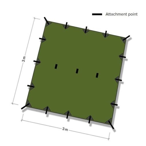 Toldo Camping Bushmen EASY Tarp 3x3 | Ligero, Resistente y Listo para Usar - Imagen 11