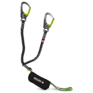 Disipador de vía ferrata Ocún Captur con dos brazos elásticos y mosquetones verdes
