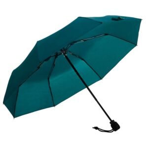 Paraguas trekking Euroschirm Light Trek verde con funda y brújula.