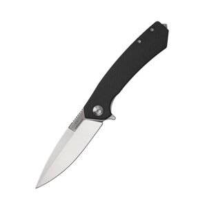 Navaja Ganzo Adimanti Skimen desplegada con mango G10 negro y hoja de acero D2 de 85mm, diseño exclusivo de Ruslan Skimen