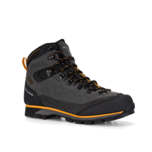 Botas de montana Trezeta Tornado WP negro y naranja con membrana Water Stopper y suela Vibram Tork para trekking y senderismo