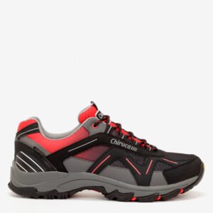Zapatilla Chiruca Sumatra 19 gris y roja con GORE-TEX y suela Vibram